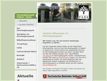 Tablet Screenshot of herminghauspark-velbert.de